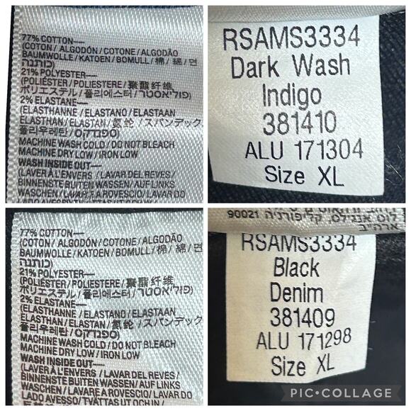 American Apparel The Easy Jeans L High Waisted Super Skinny Black/Blue Stretchy - Picture 8 of 8